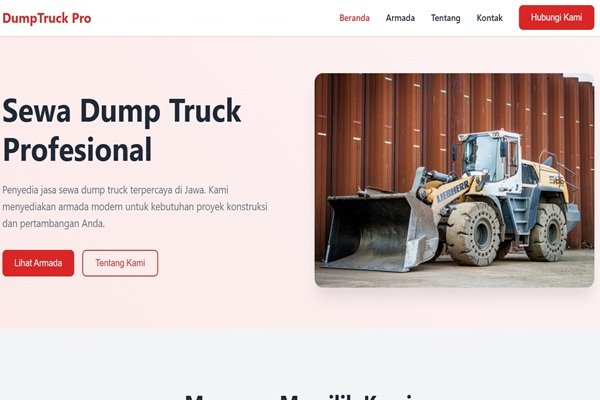 Dump Truck Company Landing Page